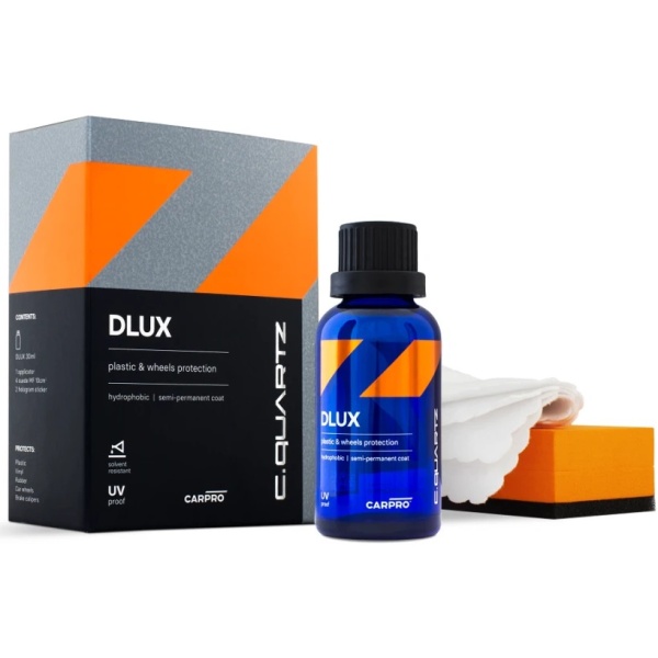 Carpro CQuartz DLUX Kit Pack Kit Protectie Ceramica Plastice Exterioare Si Jante 30ML CQDLUX-30